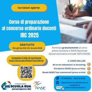 LOCANDINA CORSO CONCORSO ORDINARIO IRC